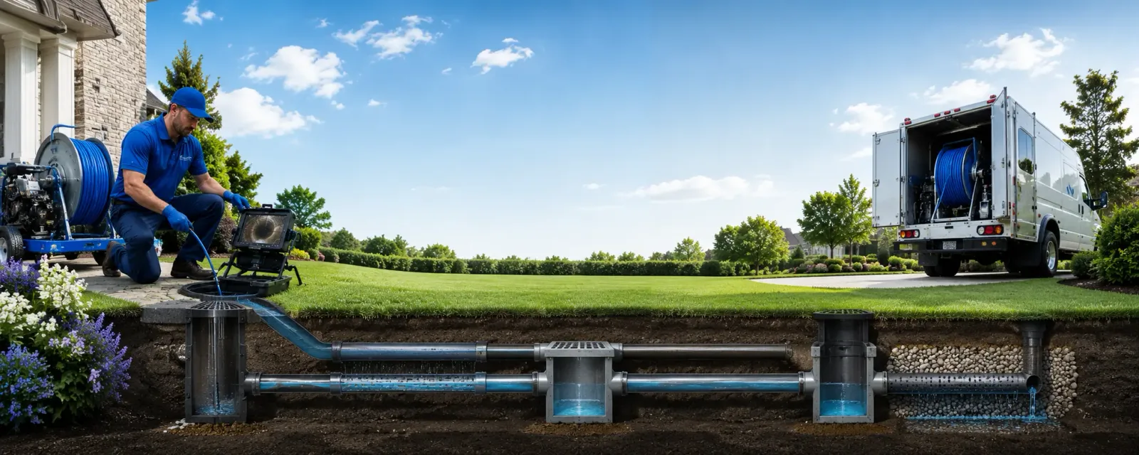 Outdoor drain cleaning information for King Of Prussia, PA